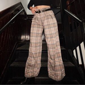 Maeve by Anthropologie Wide Leg Plaid Pants Side 6